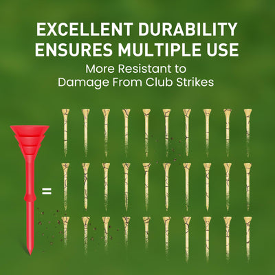 50/100 Pack Golf Tees Unbreakable Plastic 3 1/4