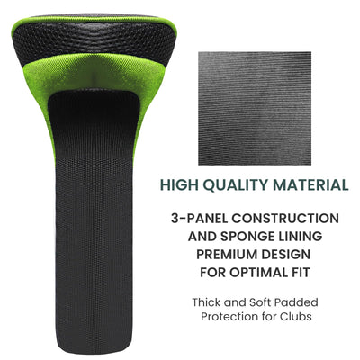 Golf Club Head Covers for Woods Driver Fairway Hybrid Value 5 Pack