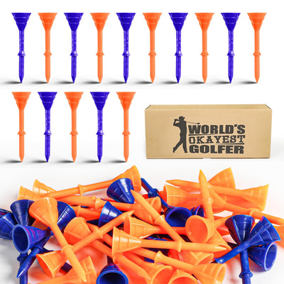 50/100 Pack Golf Tees Unbreakable Plastic 3 1/4