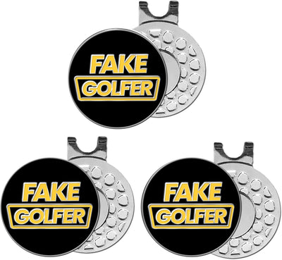 3 Pcs Golf Ball Markers with 3 Pack Hat Clip