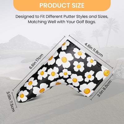 Waterproof Protection Golf Putter Covers Daisy Fit Most Blade Putters