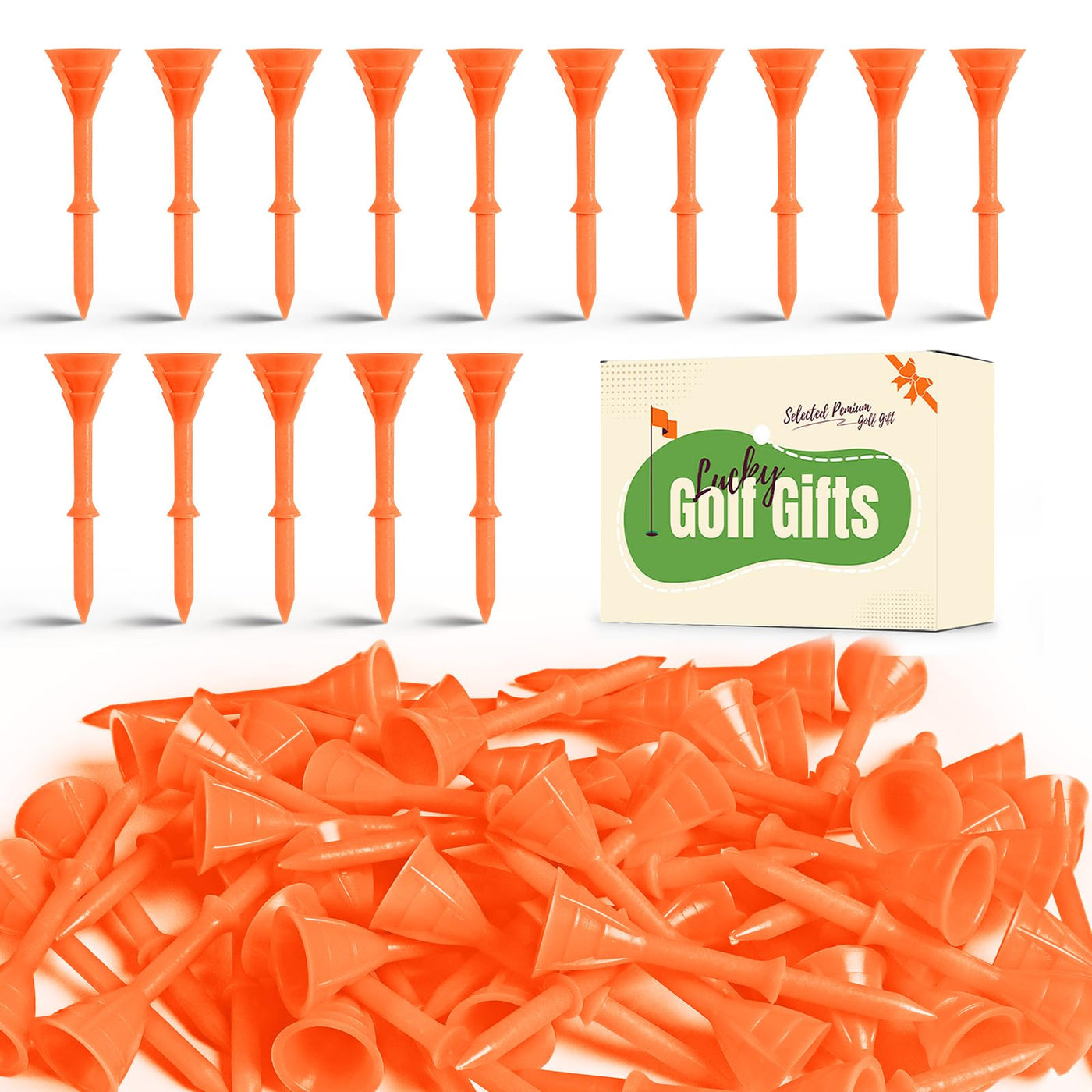 50/100 Pack Golf Tees Unbreakable Plastic 3 1/4