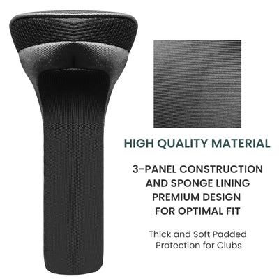 Golf Club Head Covers for Woods Driver Fairway Hybrid Value 5 Pack