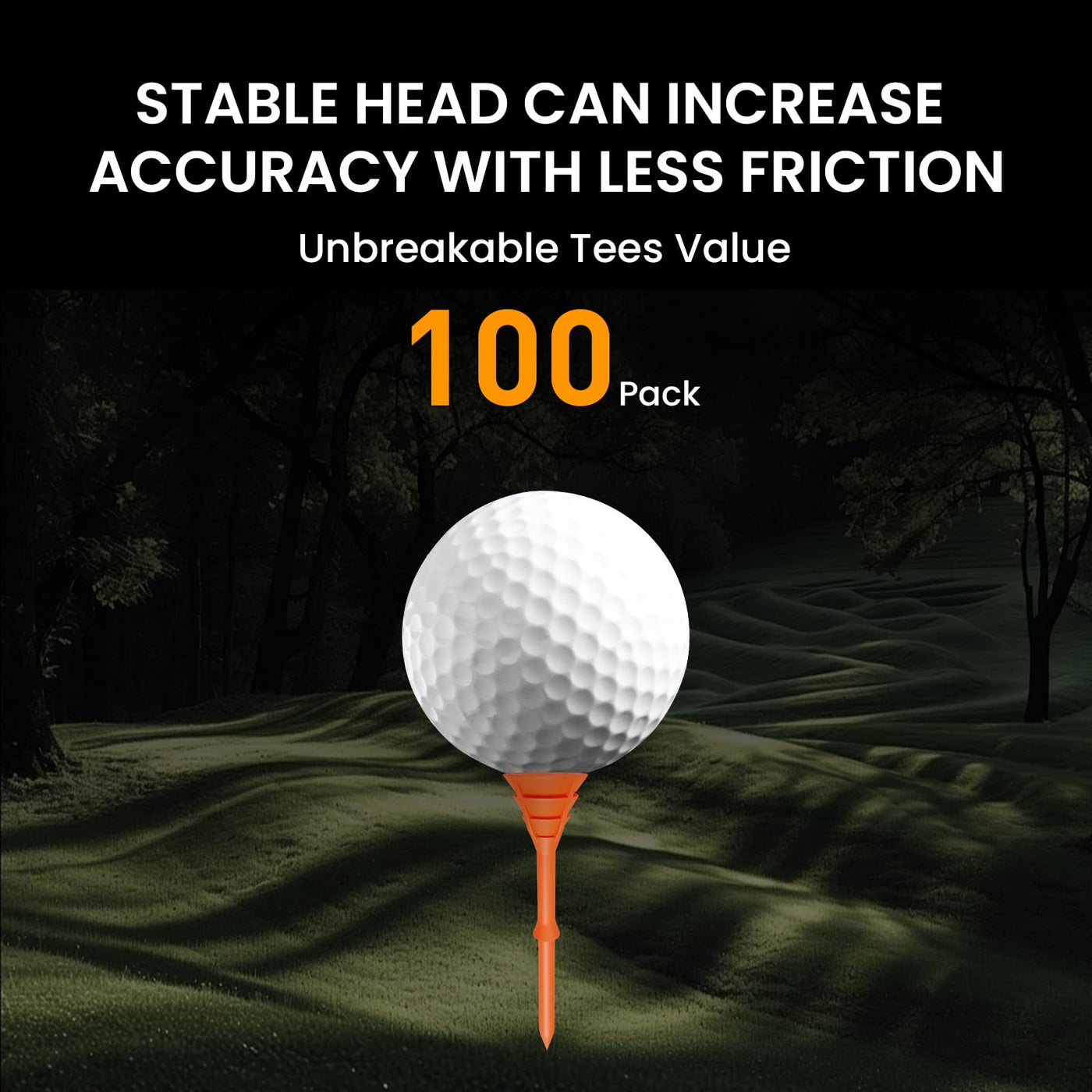 50/100 Pack Golf Tees Unbreakable Plastic 3 1/4