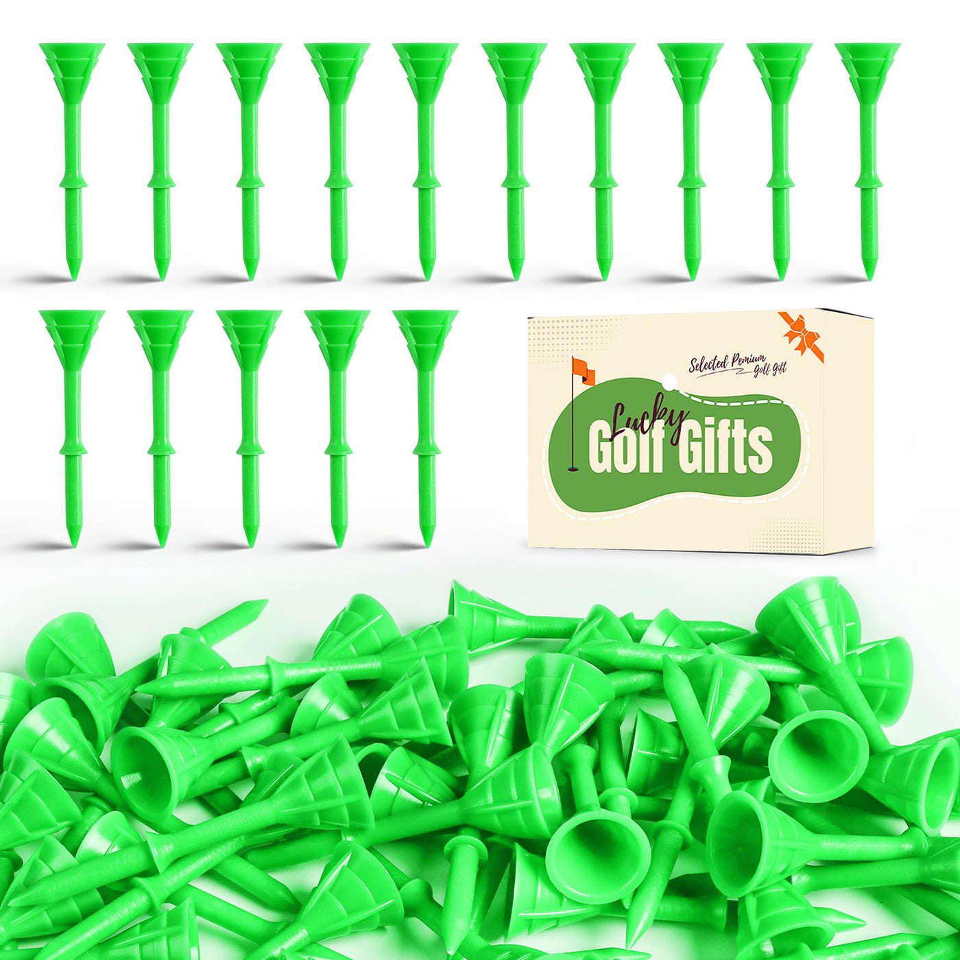 50/100 Pack Golf Tees Unbreakable Plastic 3 1/4