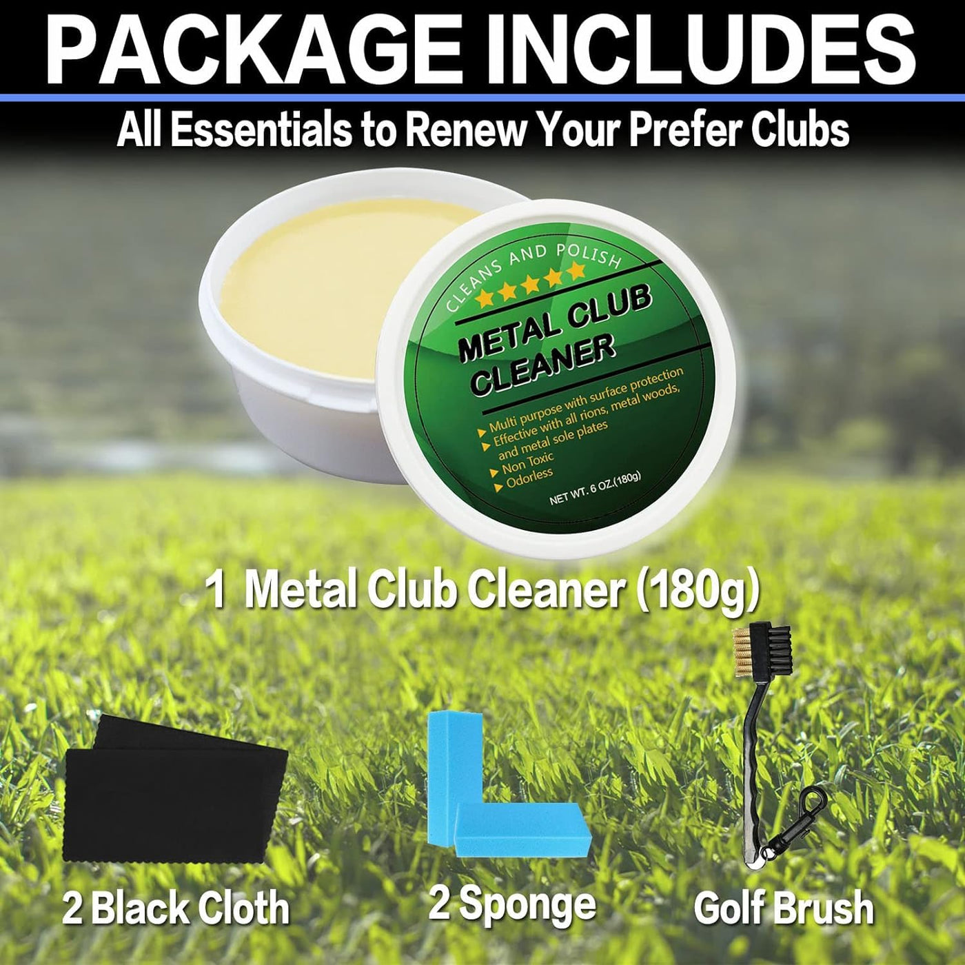 Golf Club Cleaning Cream Kit Golf Club Care Polish
