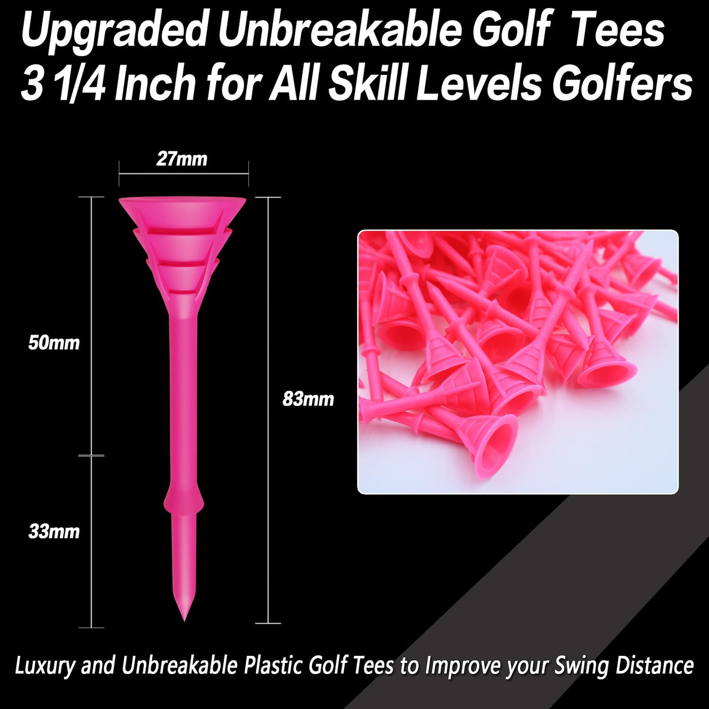60 Pack Cup Tees 3 1/4 Unbreakable