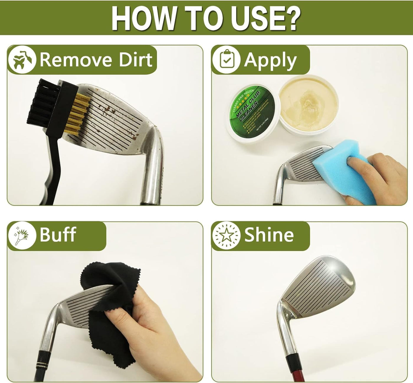 Golf Club Cleaning Cream Kit Golf Club Care Polish