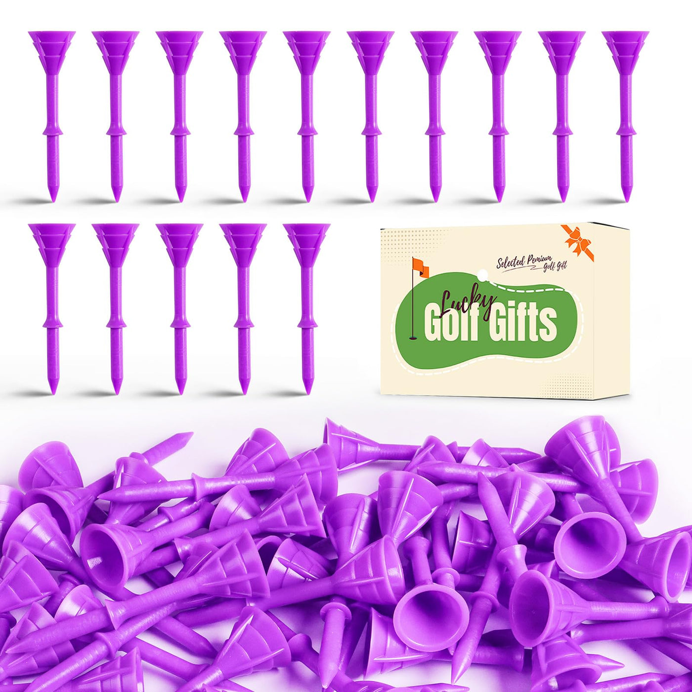 50/100 Pack Golf Tees Unbreakable Plastic 3 1/4