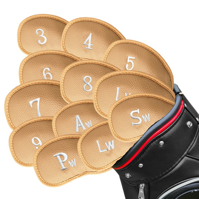 Golf Iron Head Covers 12 Piece Set Universal Fit