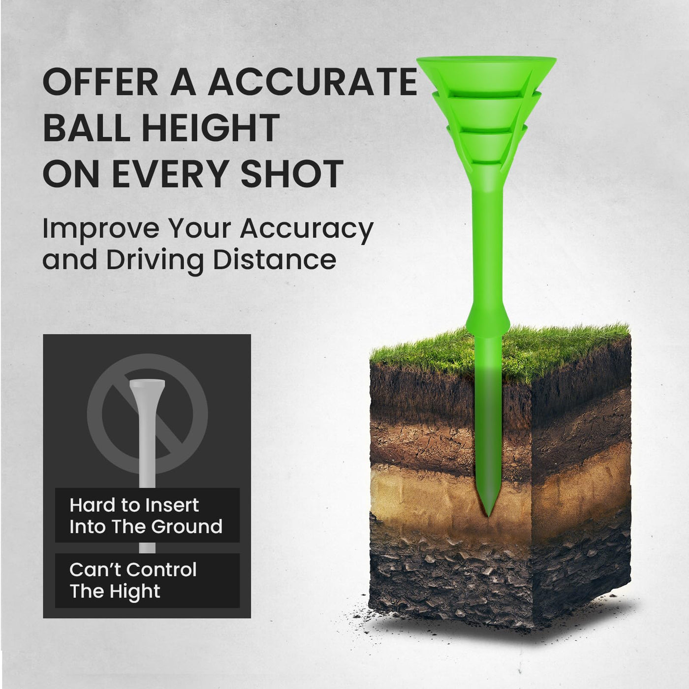 50/100 Pack Golf Tees Unbreakable Plastic 3 1/4