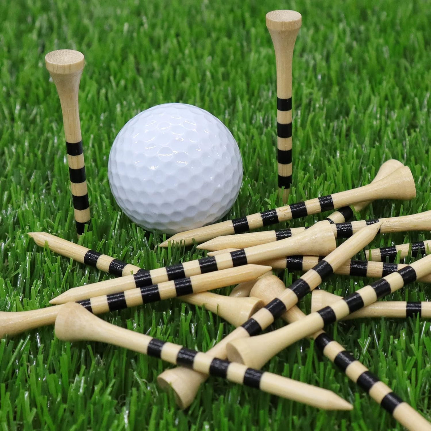 Golf Tees Wood Consistent Height 60 Pack Long Tees 2 3/4 3 1/4 Inch and 40 Pack 1 1/2 Inch Short Tees