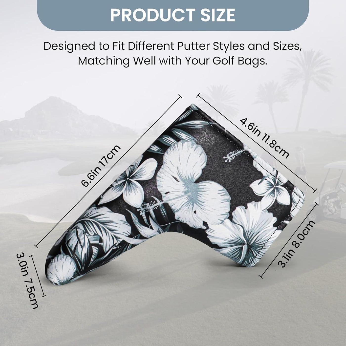 Waterproof Protection Golf Putter Covers White Garden Fit Most Blade Putters