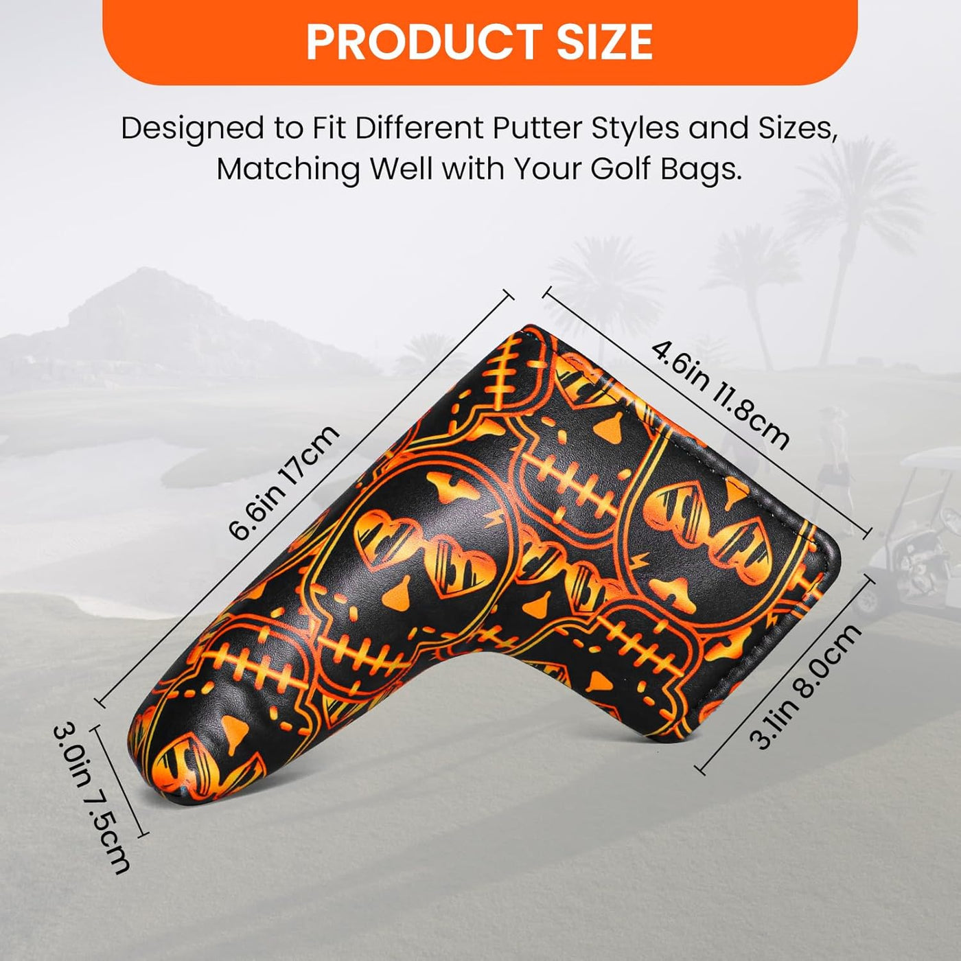 Golf Putter Covers Black Golden Fit Most Blade Putters