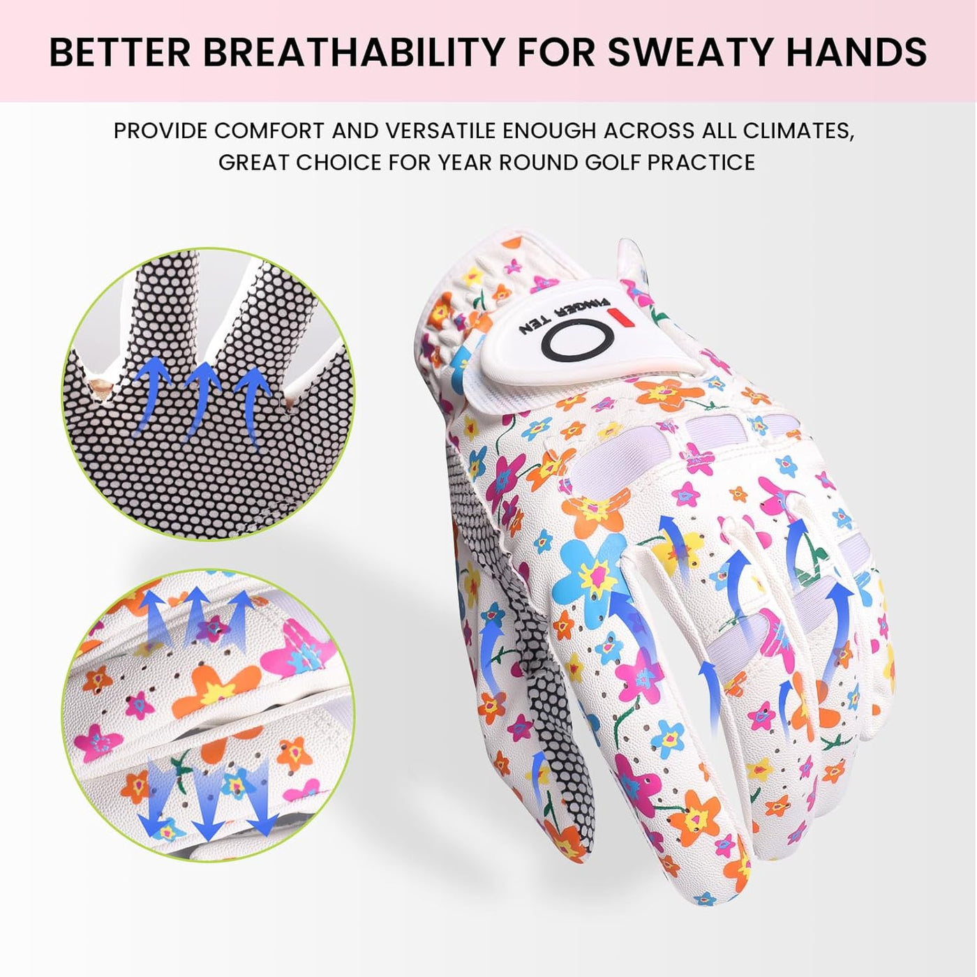 Women's Golf Gloves Extra Grip All Weather 2 Pack