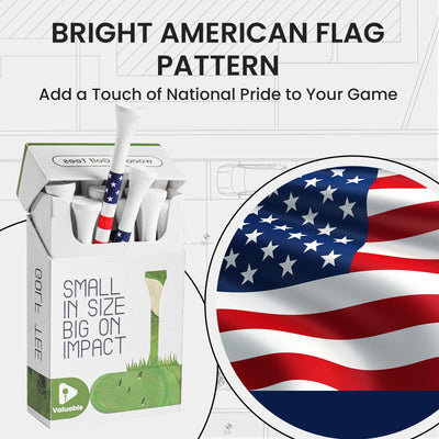 Premium Bamboo Wood Golf Tees Unique Box Design 18-Pack