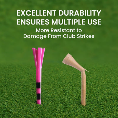 Golf Tees Plastic 60 Driving Range Tees 2 3/4 3 1/4 Inch and 40 More Short Tees 1 1/2 Inch with Golf Tee Bag Pouch