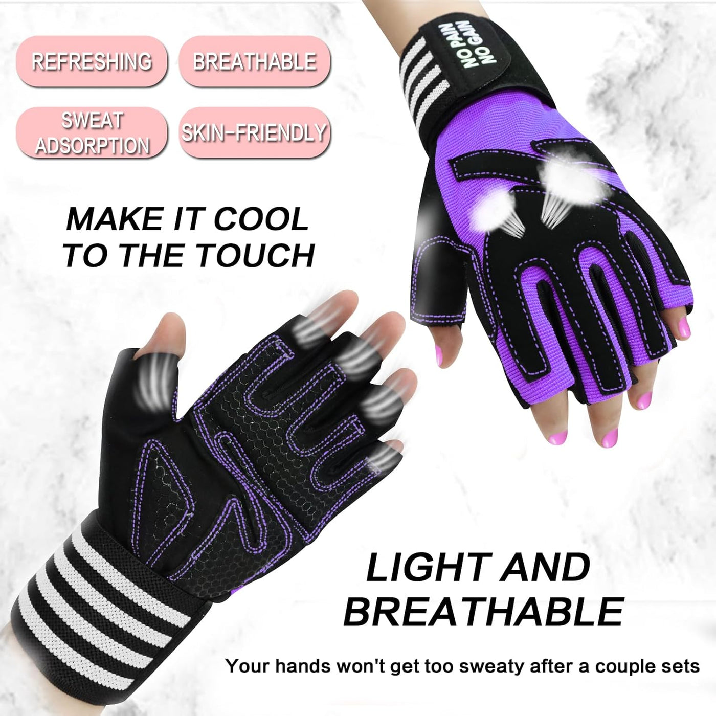 Ladies Weight Lifting Gloves Gym Workout with Wrist Support