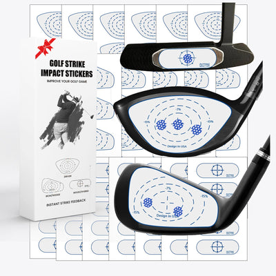 Golf Impact Tape Stickers for Driver Woods Irons Putters Self-Teaching Training Aid
