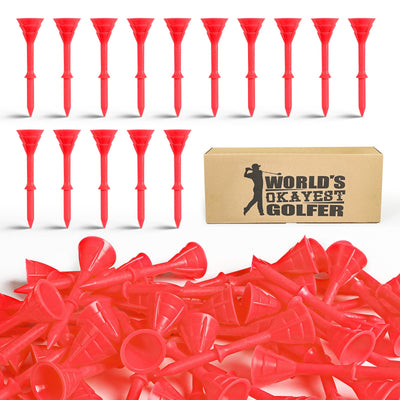 50/100 Pack Golf Tees Unbreakable Plastic 3 1/4