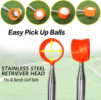 Golf Ball Retriever Pole for Water Telescopic 9 Ft 12 Ft