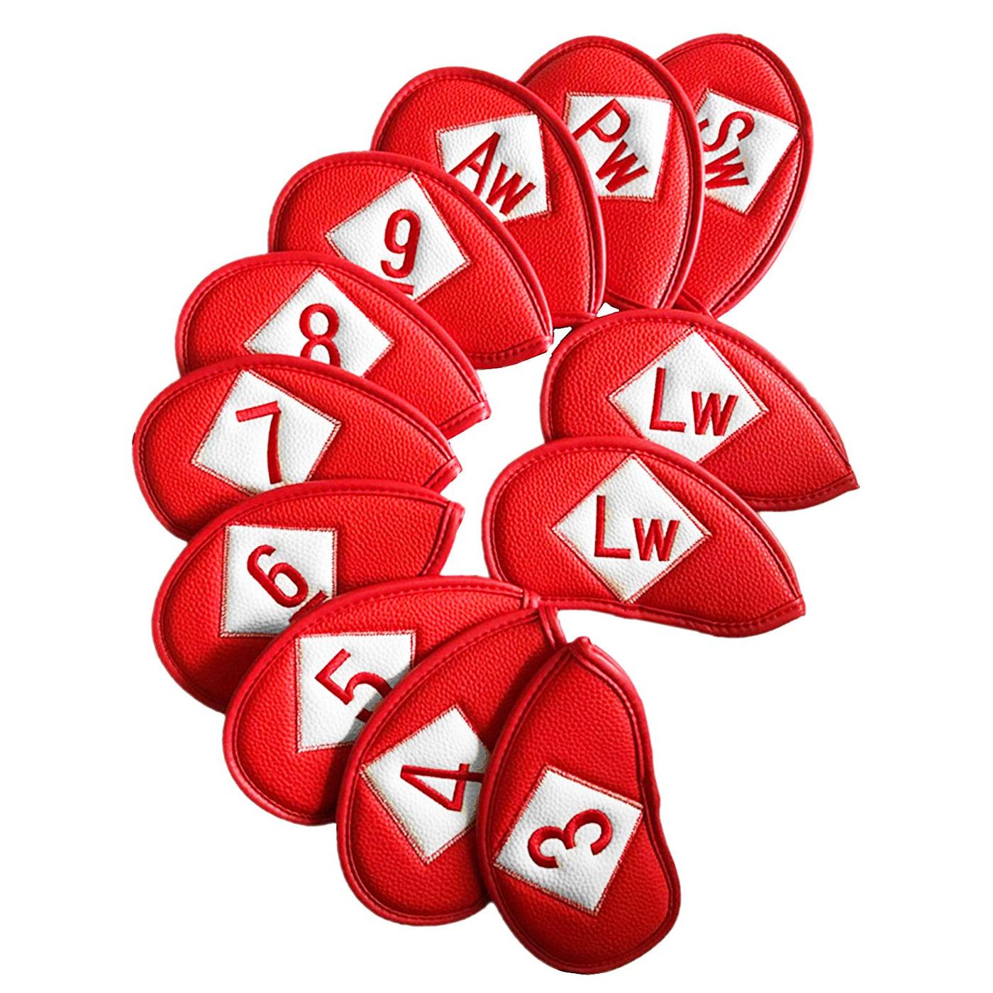 Golf Iron Head Covers 12 Piece Set Universal Fit