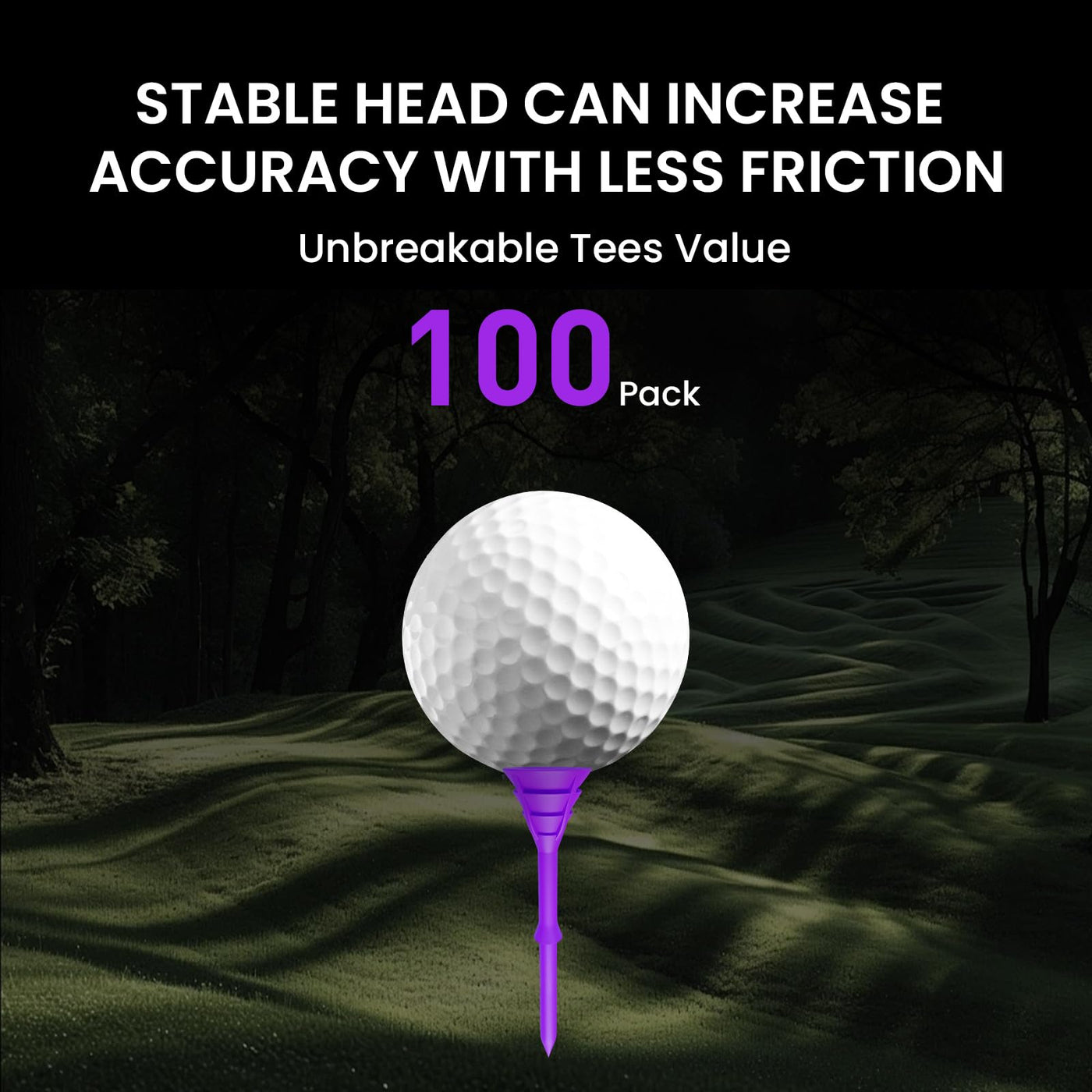 50/100 Pack Golf Tees Unbreakable Plastic 3 1/4