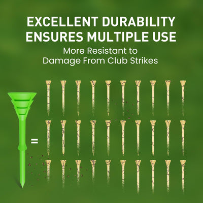 50/100 Pack Golf Tees Unbreakable Plastic 3 1/4
