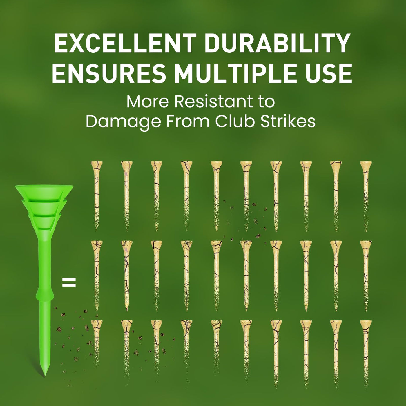 50/100 Pack Golf Tees Unbreakable Plastic 3 1/4