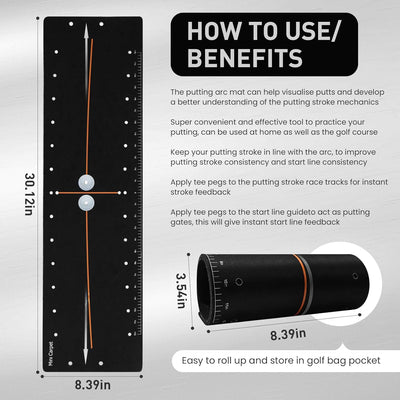 Golf Putting Mat with Arc&Path