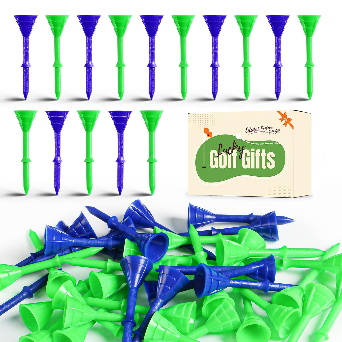 50/100 Pack Golf Tees Unbreakable Plastic 3 1/4