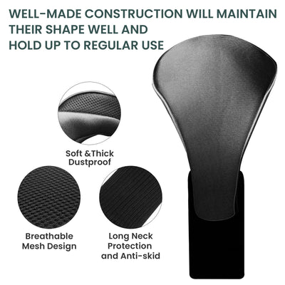 Golf Club Head Covers for Woods Driver Fairway Hybrid Value 5 Pack