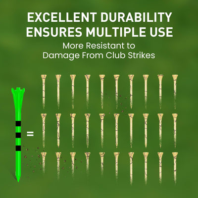 Golf Tees Plastic 80 Driver with 20 Iron Mixed 100 Pack