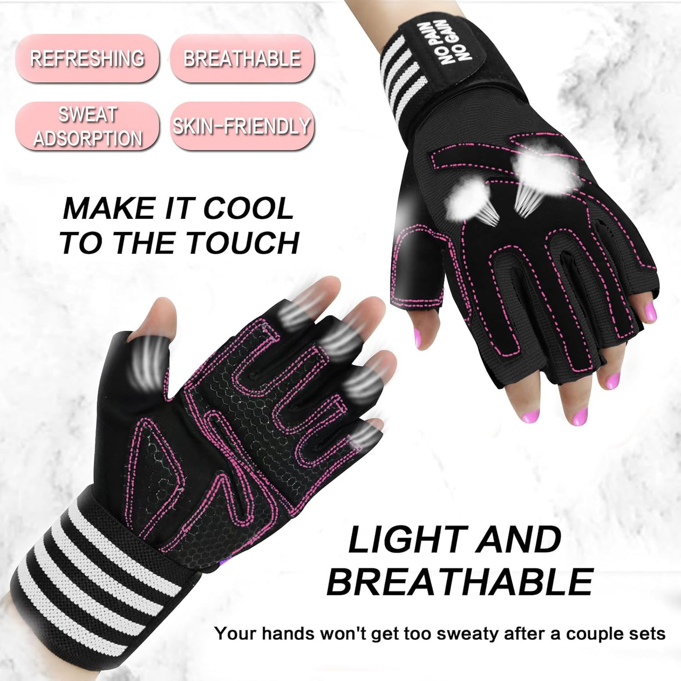 Ladies Weight Lifting Gloves Gym Workout with Wrist Support