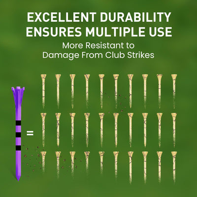 Golf Tees Plastic 80 Driver with 20 Iron Mixed 100 Pack