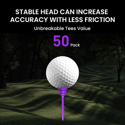 50/100 Pack Golf Tees Unbreakable Plastic 3 1/4