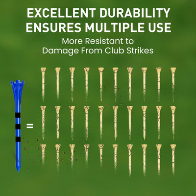 Golf Tees Plastic 80 Driver with 20 Iron Mixed 100 Pack