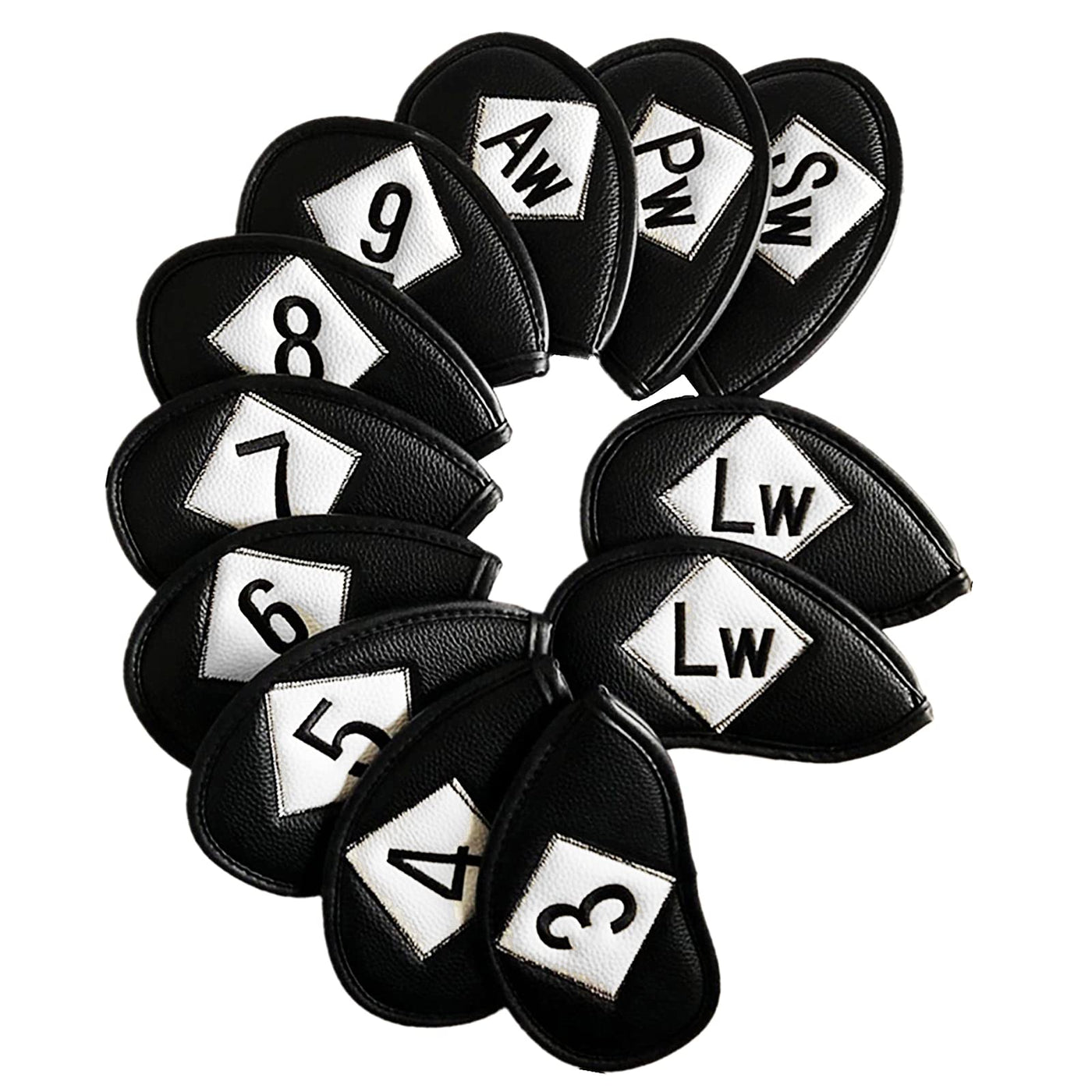 Golf Iron Head Covers 12 Piece Set Universal Fit