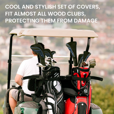 Golf Club Head Covers for Woods Driver Fairway Hybrid Value 5 Pack