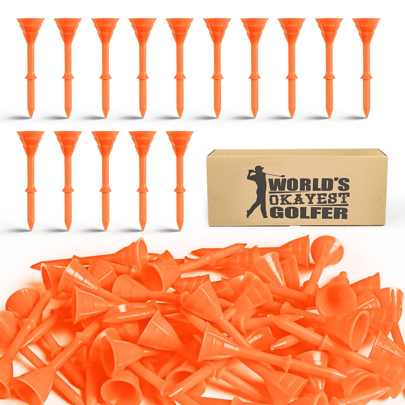 50/100 Pack Golf Tees Unbreakable Plastic 3 1/4