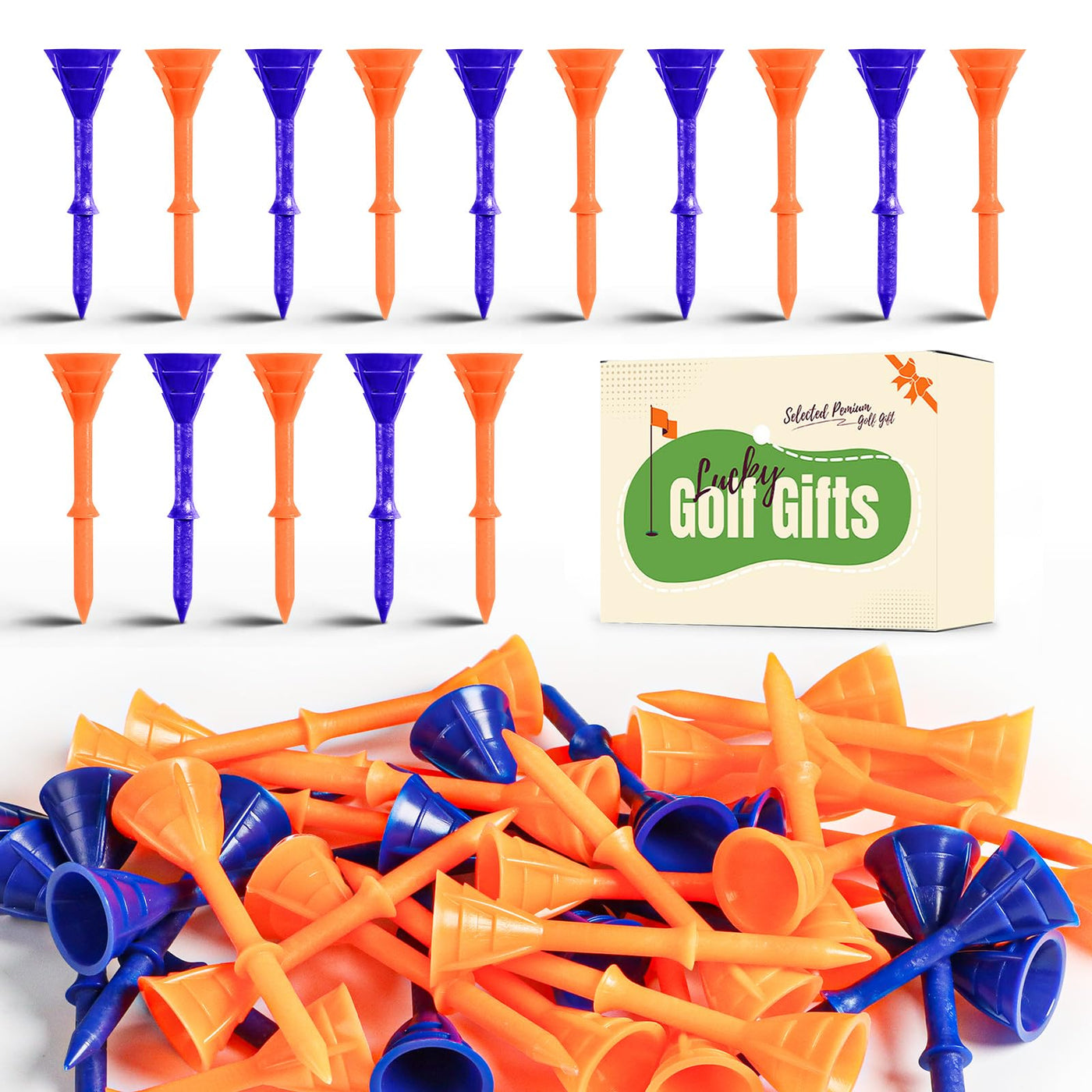 50/100 Pack Golf Tees Unbreakable Plastic 3 1/4