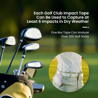 Golf Impact Tape Stickers for Driver Woods Irons Putters Self-Teaching Training Aid