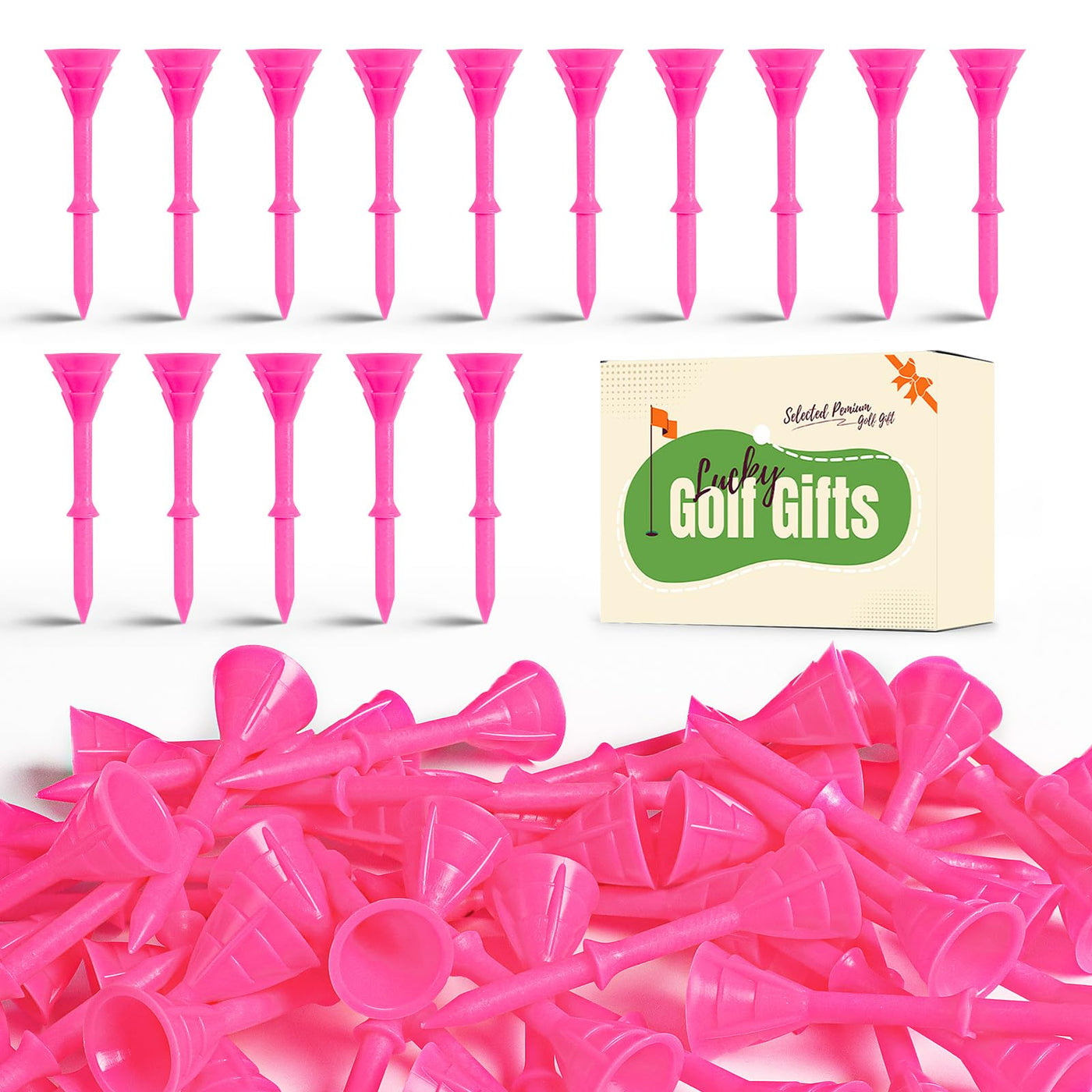 50/100 Pack Golf Tees Unbreakable Plastic 3 1/4