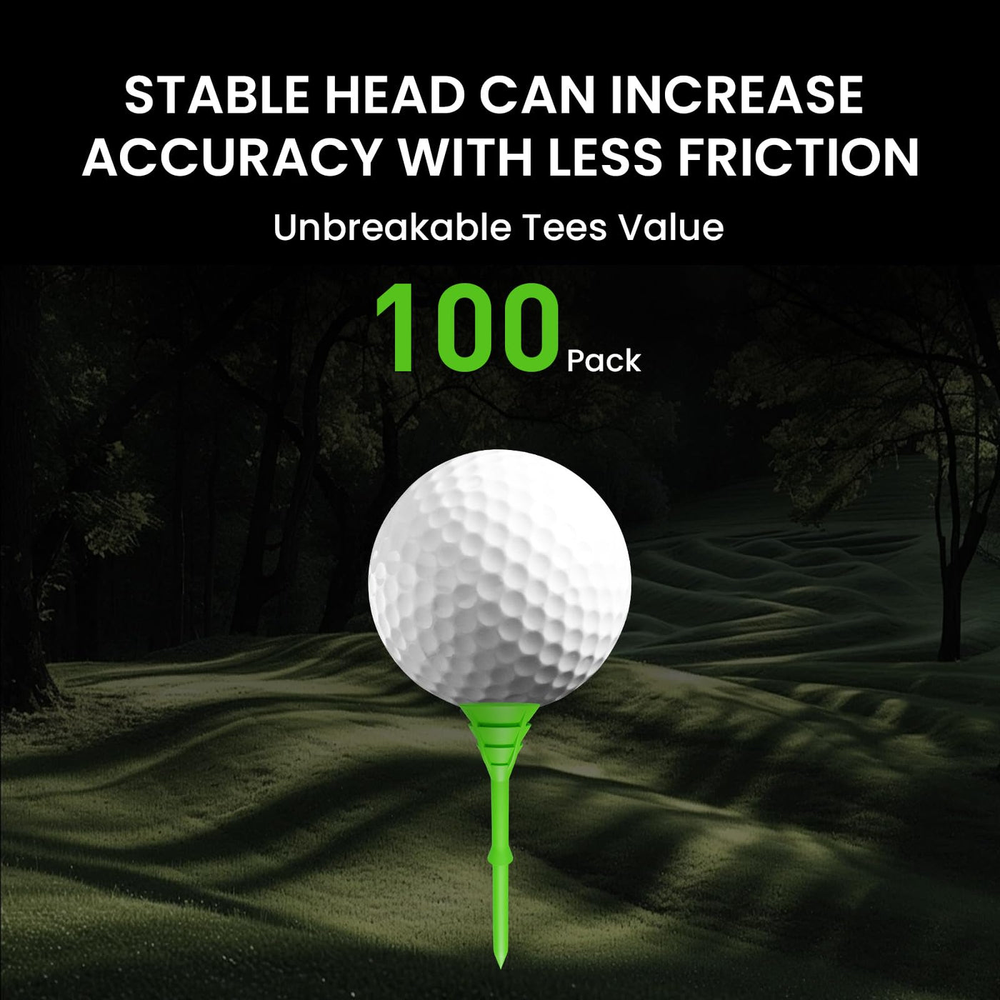 50/100 Pack Golf Tees Unbreakable Plastic 3 1/4