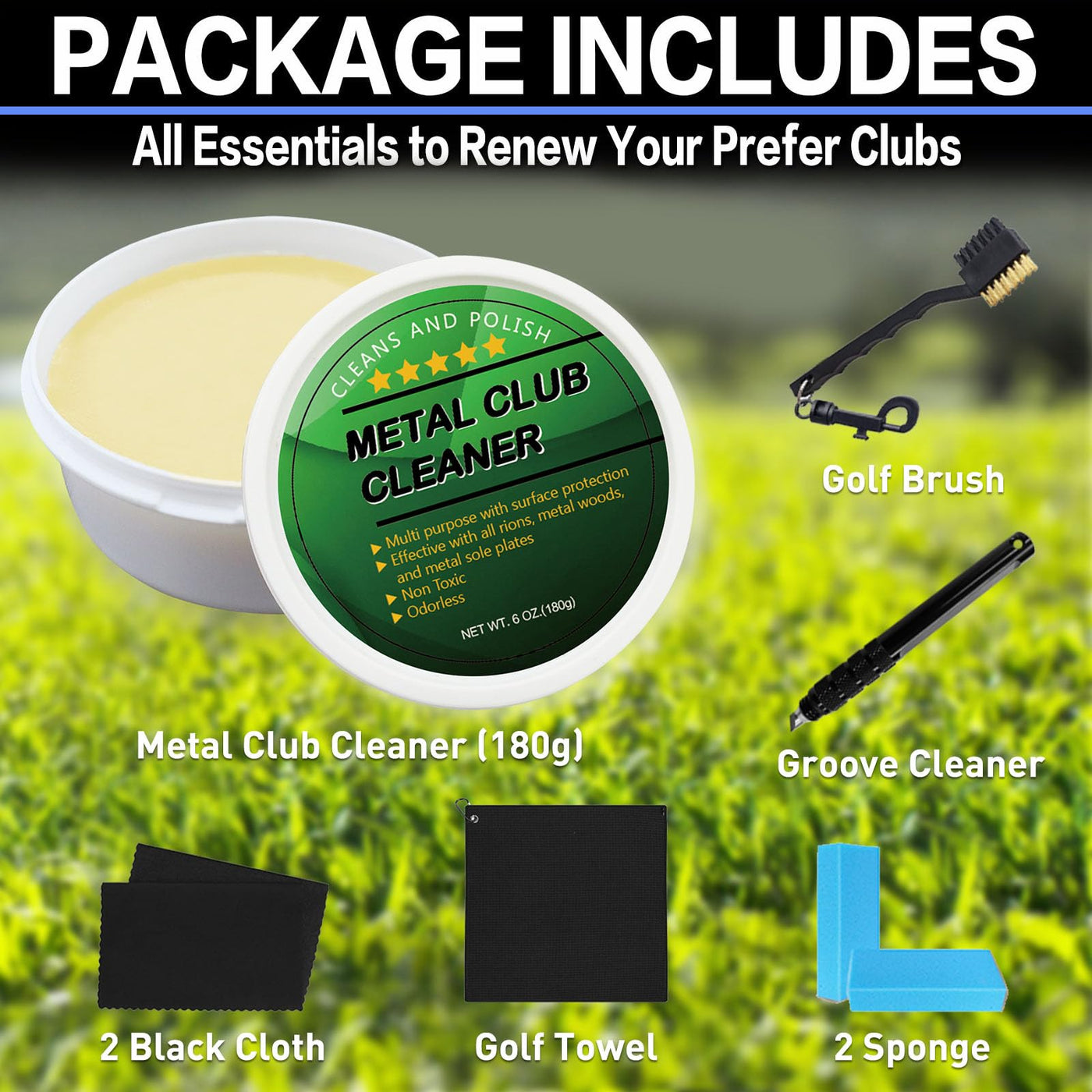 Golf Club Cleaning Cream Kit Golf Club Care Polish