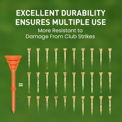 50/100 Pack Golf Tees Unbreakable Plastic 3 1/4