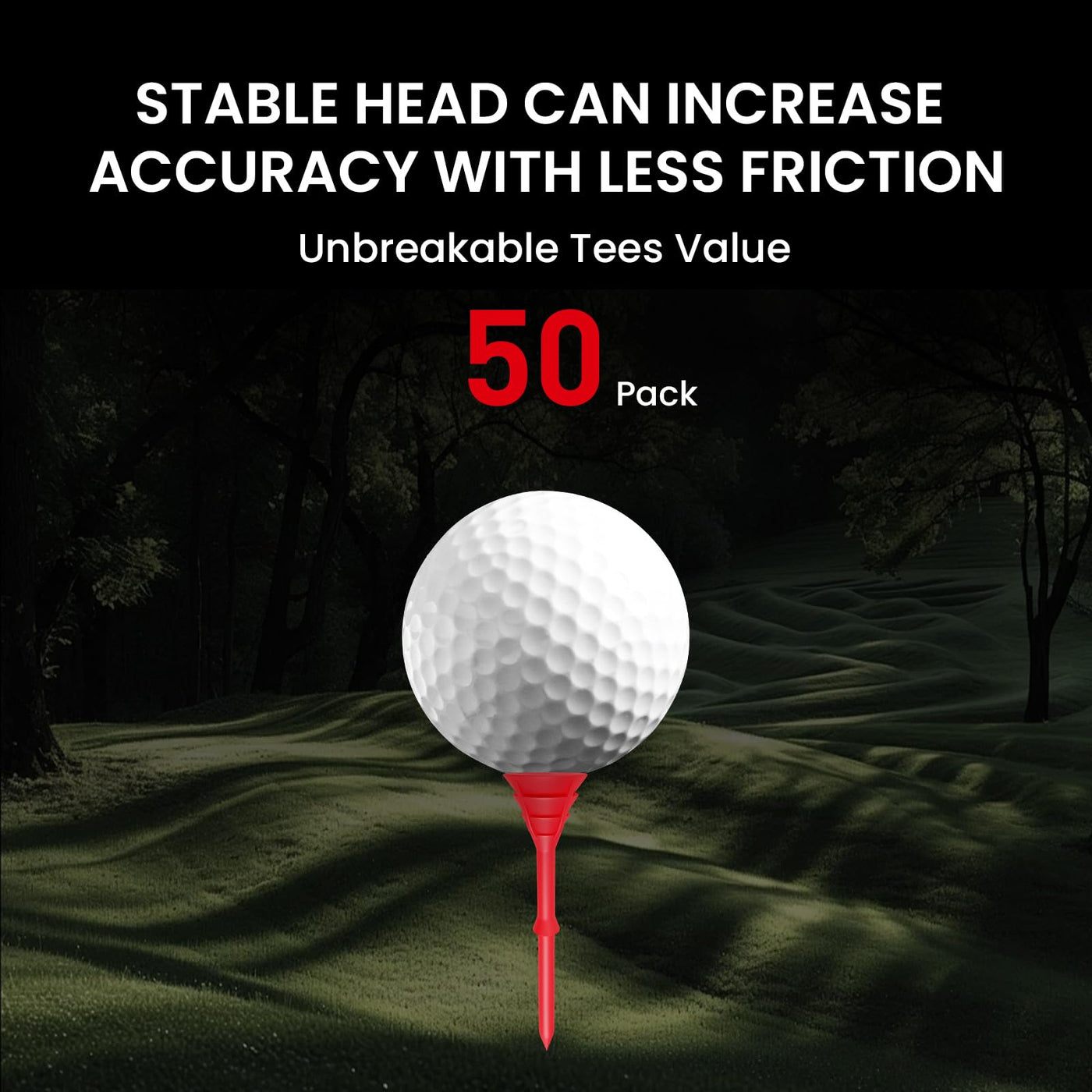 50/100 Pack Golf Tees Unbreakable Plastic 3 1/4