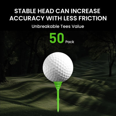 50/100 Pack Golf Tees Unbreakable Plastic 3 1/4