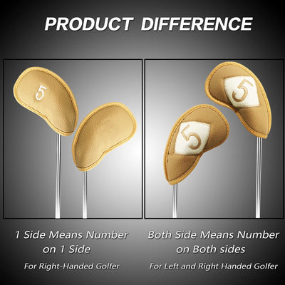 Golf Iron Head Covers 12 Piece Set Universal Fit