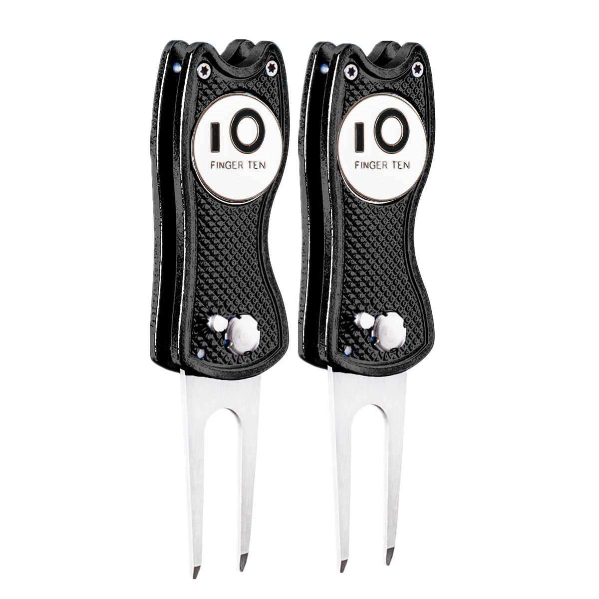 2er-Pack Golf-Divot-Tools mit Ballmarker 